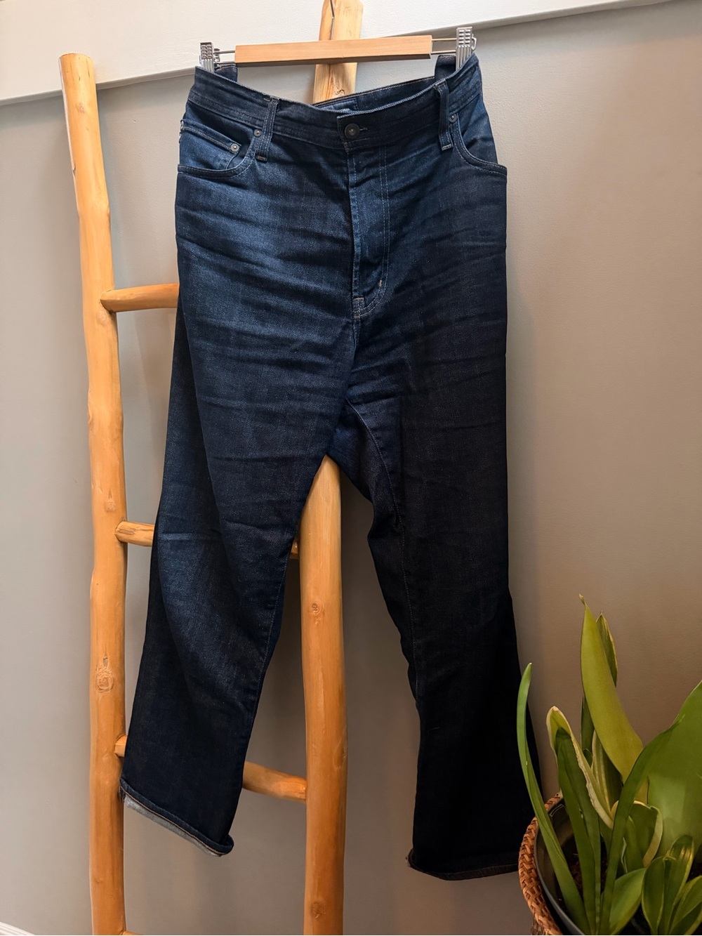 Men’s AG Kace 28 straight Japanese denim jeans.